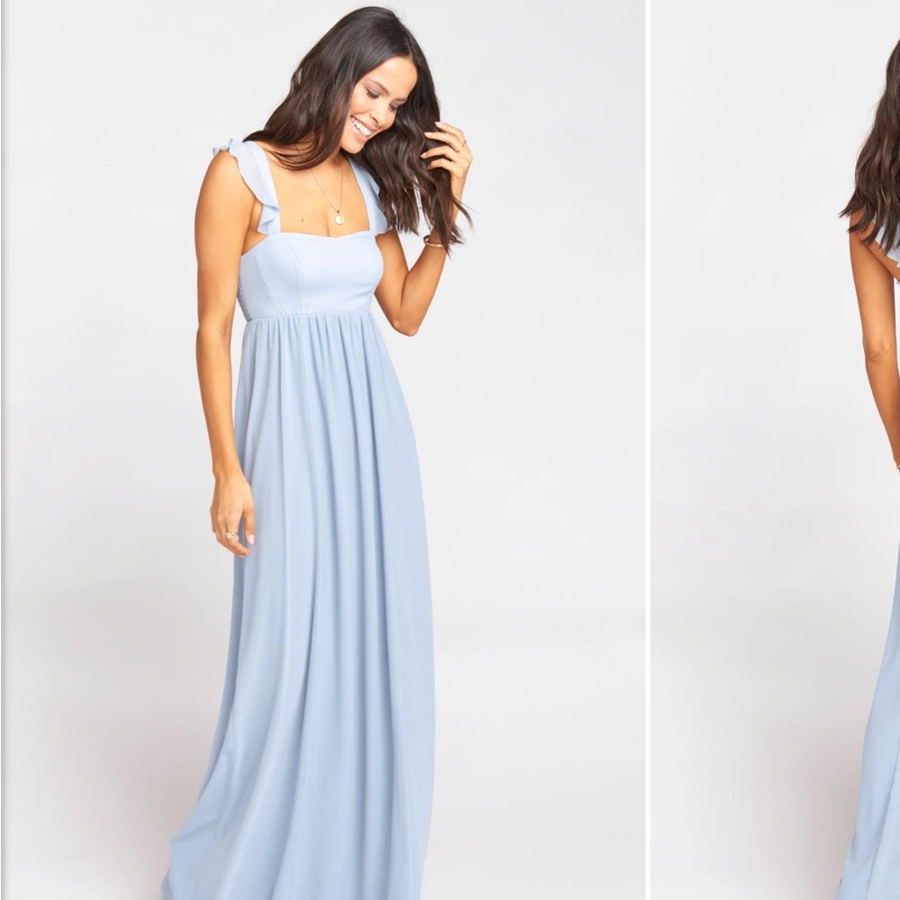 Show Me Your Mumu June Maxi Dress in Steel Blue